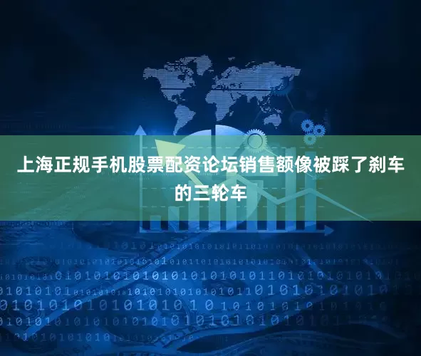 上海正规手机股票配资论坛销售额像被踩了刹车的三轮车